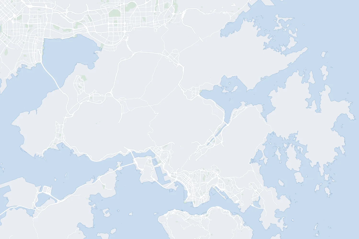 香港的士路線地圖：觀塘至落馬洲
