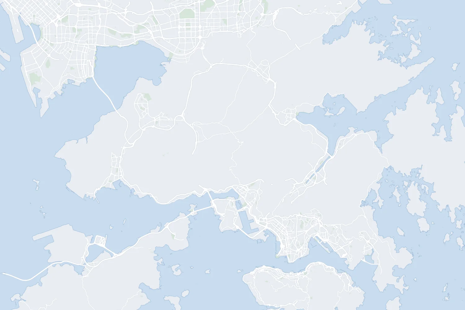 香港的士路線地圖：將軍澳至深圳灣